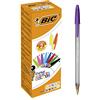 BIC, Cristal Multicolour, Penna Sfera Colorate, Punta Larga 1.6mm, Cancelleria Scrittura Scuola, Università e Ufficio, Confezione da 20 Unità