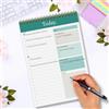 Generic Blocco note per lista delle cose da fare, planner giornaliero per raccoglitori B5, 52 fogli, 25 x 15 cm, doppia spirale, ufficio scuola oraganizzato, verde scuro