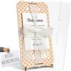 nagu® Battesimo carta personalizzata in legno - regalo per bambino o bambina, genitori o padrini, con fiocco, busta, supporto e lettere, soldi o foto