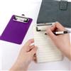 Generic Mini portablocco portatile con clip in metallo, 10 x 15 cm, per ufficio e scuola (viola)