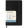 Moleskine Monthly Planner, Agenda Mensile 12 Mesi 2025, Copertina Morbida e Chiusura Elastica, Colore Nero, Formato Pocket 9x14 cm
