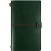 Generic Agenda di viaggio ricaricabile con organizer per carte e inserti bianchi, 180 pagine, formato A6 (10,9 x 17,3 cm), quaderno a righe per scrittura, viaggio, lavoro, scuola, università, verde