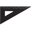 Design Letters - Righello triangolare in alluminio, 21 cm, colore: Nero