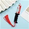 TAXTYHRE Halloween Segnalibri, Segnalibro Horror, Acrilico Coltello Insanguinato Segnalibri con Nappe Rosse, Bookmarks Creativa per Festa di Halloween Lettori Amanti dei Libri Regali(B)