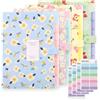 KONVINIT 4 Pack Cartelle a Soffietto Espandibili,Cartella Portadocumenti A4 con 8 Tasche Multicolore Portatile Cartellina Porta Documenti