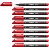 STABILO - Marcatore - OHPen universal Permanente | Permanente Superfine (S) - Confezione da 10 - Rosso