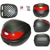 A-Pro Bauletto Baule Moto Scooter 30 Litri Borse Valigia Piastra Universale Nero Opaco