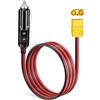 Jrifedptry Cavo di ricarica per accendino, XT90, connettore femmina per accendisigari dell'auto, spina maschio per generatore solare centrale elettrica 14AWG 12V