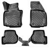 Generico ASC tappetino tappeto tappetti auto compatibili con VW WW GOLF 6 dal 2008 al 2012 tappeti auto in gomma a vaschetta + bordi rialzati protezione poggia piede e bottoni per ancoraggio