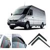 AC WOW 2X Deflettori d'Aria Mercedes Benz Sprinter (Mk1) V W LT (Mk2) 1996-2006 in-Channel Antiturbo per Auto Vetro Acrilico Anti Vento Guardia di Pioggia Sole Neve