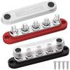 Generico Marine Bus Bar - 10.5x2.8x2.2cm Copper | 100A Power Distribution Block | Positive Negative Power Terminal Block | Heavy Duty Car Boat Battery Wiring Junction Connector Use