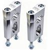 PPR PIT PRO RACING Rialzi per manubrio moto, 7/8 pollici / 22 mm, morsetto di ricambio per moto (argento)