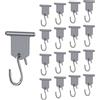 URAQT 17 Pezzi Ganci per Tende da Campeggio a S con Cremagliera Perforata per Tendalino Camper, Roulotte, Giardino