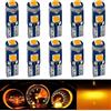 YOUNLEN 10 Pezzi T5 W3W 2721 27 37 286 Lampadina LED PC74, 12V, 20LM,0.7W, Chip 3SMD 3030, per Sostituzione Lampada Strumento Auto Cruscotto Luce Interna Auto (Giallo)