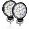 AUXTINGS 2 Pezzi 10 cm 42W Faro da Lavoro Led Sottile per Trattore Camion Off Road Auto Moto 4x4 4WD Barca - Faretto Fuoristrada Fendinebbia Barra Luci 12V 24V IP66 Impermeabile 6000K