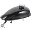 Happyyami Serbatoio Benzina 2L in Ferro per Minimoto 49cc-80cc Nero | Antiruggine, Tenuta Stabile, Manutenzione Semplice, per Mini Veicoli e Motori Compatibili 49cc-80cc
