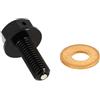cyclingcolors 1x Tappo di scarico vite magnetico con rondella rame ideale per ciclomotore scooter moto auto quad coppa dell'olio motore, M8x1.25 20mm