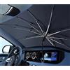 Generic Parasole per parabrezza auto con borsa in pelle, protettore portatile per finestrini anteriori dell'auto con isolamento termico, blocca i raggi UV per mantenere fresca l'auto per SUV e berlina