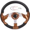 Lapiglo Volante da corsa da 320 mm, piatto profondo 33 cm, per simulazione di deriva, montaggio ergonomico in poliuretano (legno di pesco)