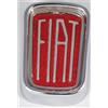 Generico Fregio Anteriore compatibile con Fiat 500 L Anni '70 | Stemma Originale, Finitura Cromata, Fondo Rosso, Ricambio Vintage, Montaggio Anteriore