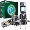 Nvdin lampadine h7 led 40000lm, ultra potenza lampadina per fari auto e moto, kit lampada 12v per abbaglianti o anabbaglianti o fendinebbia, equivalente a 150w, luce bianca 6000k