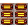 VNVIS 6 x 8 LED Neon 24 V lato contorno posizione arancione ambra luci luci camion ribaltabile camion caravan rimorchio