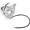 HEALEEP Faretto Moto LED Anteriore Fendinebbia Stile Retro ABS Argento | Migliora la Visibilità, Installazione Semplice, Protezione Dall'Usura, per Motociclette Vintage e Custom