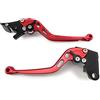 avdb-moto Coppia leve lunghe CNC Compatibile con VFR 750, Carat 1991 - 1997, VFR 800 VTEC 2002 - 2013, VFR 800F 2014 - 2018 (Rosso-Nero)