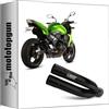 MOTOTOPGUN mivv scarico racing nocat double gun inox nero compatibile con kawasaki z750 z-750 2007 2008 2009 2010 2011 2012 2013 2014 mototopgun