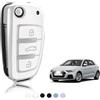 TOOMUME Cover Chiave Auto per Audi A1 Sportback S Line A3 8V 8P Q2 Q3 Q7 | Silicone Morbido, Antiurto, Anticaduta, Antigraffio, Custodia Protettiva Chiave per A4 A6 S3 S1 S5 S8 RS3 TT Seat Exeo Leon