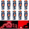 YOUNLEN 10 Pezzi T5 W3W 2721 27 37 286 Lampadina LED PC74, 12V, 20LM,0.7W, Chip 3SMD 3030, per Sostituzione Lampada Strumento Auto Cruscotto Luce Interna Auto (Rosso)