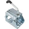 UNITRAILER KNOTT morsetto ruota di supporto Morsetto ruota di supporto KLE60 per tubo 60 mm lunghezza 128 mm larghezza 100 mm 10 fori 11 mm spaziatura 105 x 50 mm fissaggio al timone per