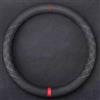 QUCMGEIYK Copertura Volante Auto per Jeep Wrangler JL/Grand Cherokee/Wrangler TJ, Copertura Protettiva Volante Assorbente Sudore, Traspirante, Leggera e Lussuosa,Red-O-Type