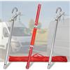 Gekufa Barra di traino per auto 3T, portata 3000 kg, 196 cm, 3 pezzi | Barra di traino zincata per auto con ammortizzatore a molla, gancio bloccabile e borsa per il trasporto per auto