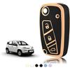 TOOMUME Cover Chiave Auto per Fiat Panda Grande Punto Lancia Ypsilon Musa | Silicone Morbido, Antiurto, Anticaduta, Antigraffio, Custodia Protettiva Chiave per Citroen Nemo Qubo Ducato Fiorino Stilo