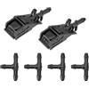 Partuto Kit Ugelli Lavavetro Per Volkswagen Polo Hatchback 1.2 4 Pezzi | Per Volkswagen Golf IV 1.4 16V 1997-2005, OE 6E0955985A, Nero, Plastica, Connettore A T, Facile Installazione.