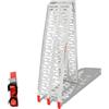 Herrselsam Rampa di carico pieghevole in alluminio, 226 x 28 cm, carico massimo 340 kg, antiscivolo, 1 rampa in alluminio, per quad, auto, bicicletta, moto