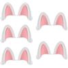 SHINEOFI 5 Paia Orecchie da Gatto Adesive per Casco, ABS Bianco | Decorazione Rimovibile, Resistente alle Intemperie, per Casco Scooter Elettrico e Bicicletta, Ragazze e Donne
