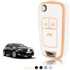 TOOMUME Cover Chiave Auto per Opel Vauxhall Corsa E D Adam Astra J Mokka X | Silicone Morbido, Antiurto, Anticaduta, Antigraffio, Custodia Protettiva Chiave per Insignia A Zafira C Meriva B, 3 Tasti