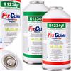 FixClima R1234yf SealsStop + PlusOil gas di riempimento per auto dal 2016 | con tubo, sigillante 3 in 1 e adattatore R1234yf | confezione doppia