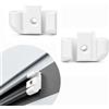 Sintrix Fab Set di 2 tappi terminali per listelli roulotte, compatibili con la classica roulotte Eriba/Hymer, tappi terminali come accessorio per roulotte e ricambio per listelli (bianco)