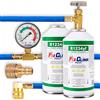 FixClima Kit di ricarica R1234YF per sistemi di climatizzazione automobilistici dal 2016, doppio gas con adattatore