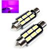 SOCAL-LED LIGHTING SoCal-LED 2X 3710 36mm Lampadine LED a Festone Canbus 6W Luce a Cupola Interna SMD 5730 ad Alta Potenza Luminosa, Luce Mappa, Rosa