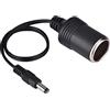 Generic Adattatore per Presa Accendisigari, Spina Femmina CC 5,5x2,1 Mm | Max. 200 W, capacità 15 A, Cavo da 0,24 M, Adattatore di Alimentazione CC per Ufficio Domestico in Auto