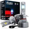 Nvdin h7 led lampadine 60000lm, ultra potenza lampadina per fari auto e moto, kit lampada 12v per abbaglianti o anabbaglianti o fendinebbia, luce bianca 6000k