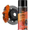 GP KOLORS Vernice Spray per Pinze Freno, Arancione, 400ml, Resistente Alte Temperature Fino a 390°C, Smalto Professionale per Tuning Auto e Moto (Finitura Opaca, Flame Orange)