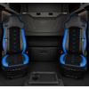 Generisch Coprisedili adatti per camion Iveco S-Way 2019, 1 + 1, in pelle/alcantara, colore: nero e blu