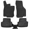J&J AUTOMOTIVE Tappetini Auto in Gomma su Misura per Audi A3 8V 2012-2020, Set da 4 Pezzi, 3D - con Bordo Alto, Antiscivolo, Inodore, Colore Nero, TPE