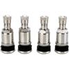 Cyberwork Valvole Pneumatici Auto 11,3mm, Set 4 Valvole in Lega per Pneumatici Tubeless, Press-In con Nucleo Valvola e Guarnizione Gomma per Ricambio e Upgrade Ruote