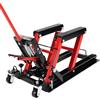 hongward Sollevatore idraulico per moto, 680 kg, sollevatore idraulico regolabile in altezza, supporto di montaggio per ATV, pieghevole, rosso